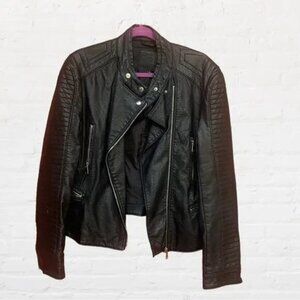 Max Studio faux leather moto jacket